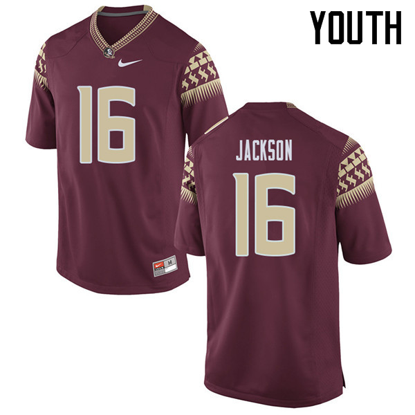 Youth #16 Dontavious Jackson Florida State Seminoles College Football Jerseys Sale-Garent - Click Image to Close